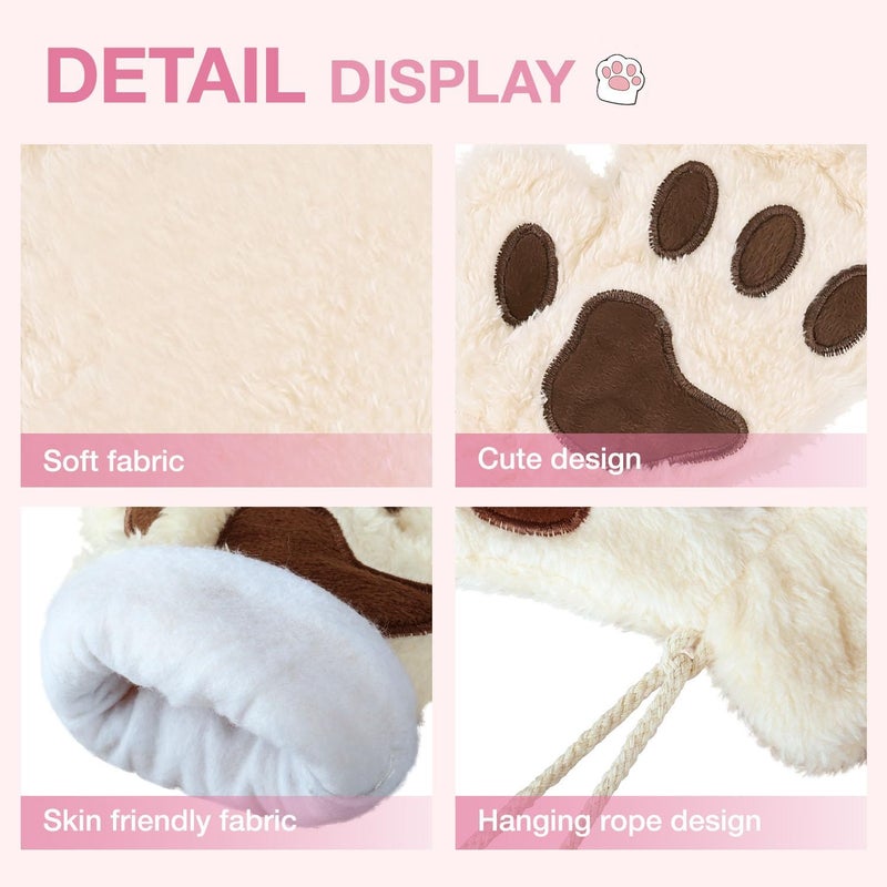Tiny Chou Cat Paw Gloves for Cosplay Party Halloween Costume Accessories, Winter Fingerless Warm Gloves for Women Girls - Image 4